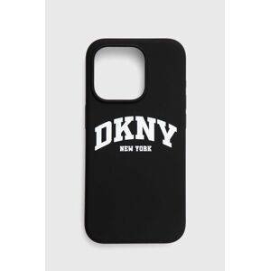 Puzdro na mobil Dkny iPhone 15 Pro 6.1" čierna farba, DKHMP15LSNYACH,