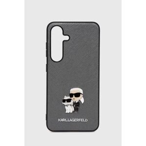 Puzdro na mobil Karl Lagerfeld Samsung Galaxy S24 šedá farba, KLHCS24SPSAKCMPG
