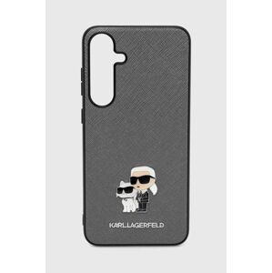 Puzdro na mobil Karl Lagerfeld Samsung Galaxy S24+ šedá farba, KLHCS24MPSAKCMPG