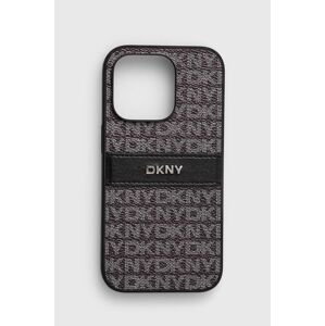 Puzdro na mobil Dkny iPhone 14 Pro 6.1 čierna farba, DKHCP14LPRTHSLK