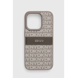 Puzdro na mobil Dkny iPhone 15 Pro 6.1 šedá farba, DKHCP15LPRTHSLE