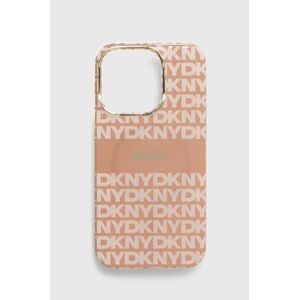 Puzdro na mobil Dkny iPhone 14 Pro 6.1 oranžová farba, DKHMP14LHRHSEP