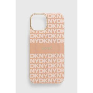 Puzdro na mobil Dkny iPhone 14 / 15 / 13 6.1 ružová farba, DKHMP14SHRHSEP