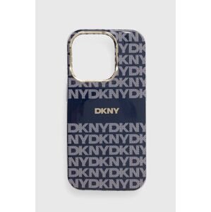 Puzdro na mobil Dkny iPhone 15 Pro 6.1 tmavomodrá farba, DKHMP15LHRHSEB