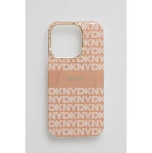 Puzdro na mobil Dkny iPhone 15 Pro 6.1 oranžová farba, DKHMP15LHRHSEP