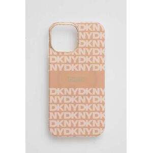 Puzdro na mobil Dkny iPhone 15 / 14 / 13 6.1 oranžová farba, DKHMP15SHRHSEP