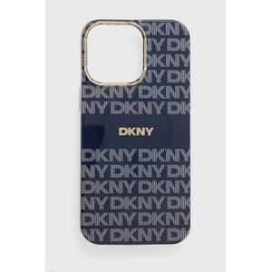 Puzdro na mobil Dkny iPhone 15 Pro Max 6.7 tmavomodrá farba, DKHMP15XHRHSEB