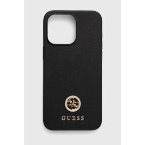 Puzdro na mobil Guess iPhone 15 Pro Max 6.7 čierna farba, GUHCP15XPS4DGPK