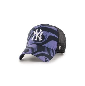 Šiltovka 47 brand MLB New York Yankees fialová farba, vzorovaná, B-ENLDT17PTP-PP