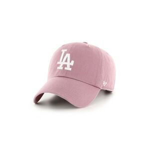 Bavlnená šiltovka 47 brand MLB Los Angeles Dodgers ružová farba, s nášivkou, B-NLRGW12GWS-QC