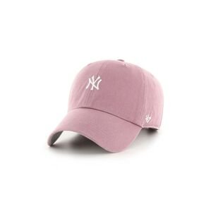 Bavlnená šiltovka 47 brand MLB New York Yankees ružová farba, s nášivkou, B-BSRNR17GWS-QC