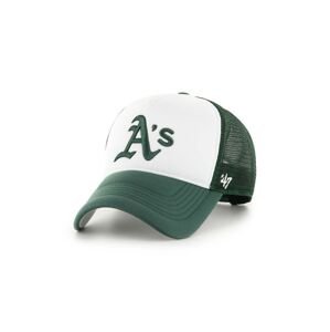 Šiltovka 47 brand MLB Oakland Athletics zelená farba, s nášivkou, B-TRTFM18KPP-DG