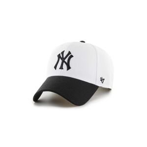 Šiltovka 47 brand MLB New York Yankees biela farba, s nášivkou, B-SUMTT17WBP-WH