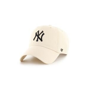 Šiltovka 47 brand MLB New York Yankees béžová farba, s nášivkou, B-NLRGW17GWS-NTQ