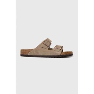 Semišové šľapky Birkenstock Arizona 51461.TAUP-TAUPE, pánske, šedá farba