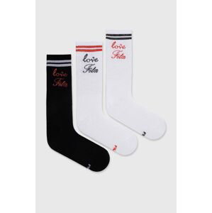 Ponožky Fila 3-pak dámske, biela farba, F6948