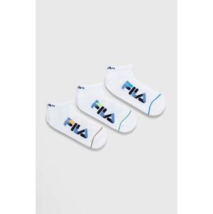 Ponožky Fila 3-pak pánske, biela farba, F2704