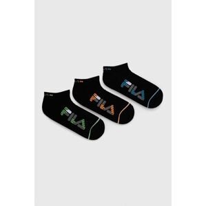 Ponožky Fila 3-pak pánske, čierna farba, F2704