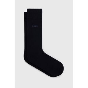 Ponožky BOSS 2-pak pánske, tmavomodrá farba, 50516616