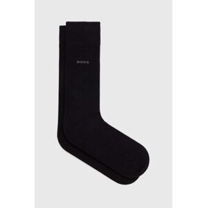 Ponožky BOSS 2-pak pánske, čierna farba, 50516616