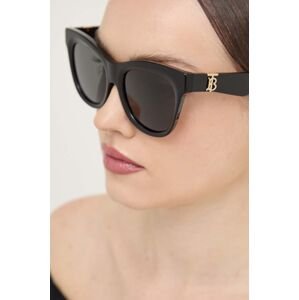 Slnečné okuliare Burberry dámske, čierna farba, 0BE4418