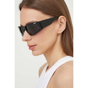 Slnečné okuliare Off-White dámske, čierna farba, OERI118_641007
