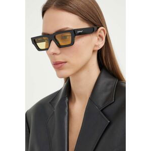 Slnečné okuliare Off-White dámske, čierna farba, OERI129_541018