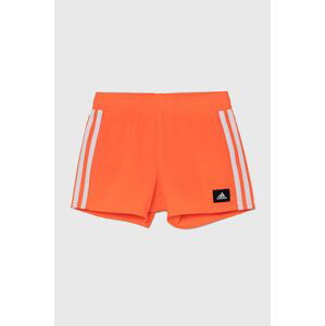 Detské plavkové šortky adidas Performance 3S SHO oranžová farba, IT2696