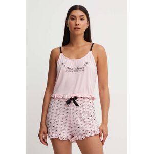 Pyžamové šortky Juicy Couture CHERUB FELIX SHORTS dámske, ružová farba, JCLPB224509