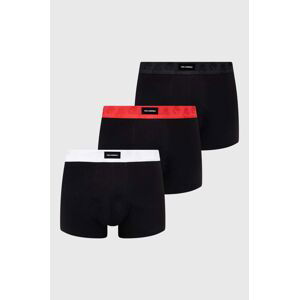 Boxerky Karl Lagerfeld 3-pak pánske, čierna farba, 245M2102