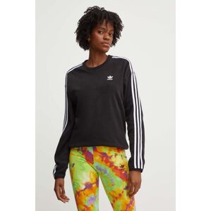 Fleecová mikina adidas Originals čierna farba, vzorovaná, IY7271