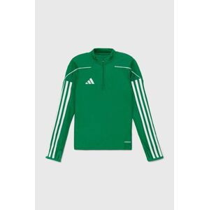 Detská mikina adidas Performance TIRO23L TR TOPY zelená farba, s nášivkou, IB8473