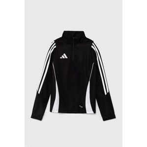 Detská mikina adidas Performance TIRO24 TRTOPY čierna farba, vzorovaná, IJ9952