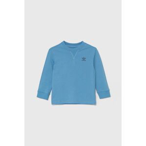 Detská bavlnená košeľa s dlhým rukávom adidas Originals LONG SLEEVE jednofarebná, IX9824