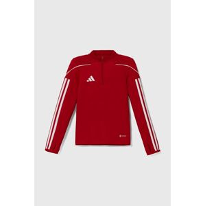 Detská mikina adidas Performance TIRO23L TR TOPY červená farba, s nášivkou, HS3489