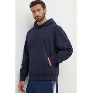 Mikina adidas All SZN pánska, tmavomodrá farba, s kapucňou, jednofarebná, IY4122