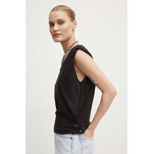 Bavlnený top G-Star Raw čierna farba, D24641-D601