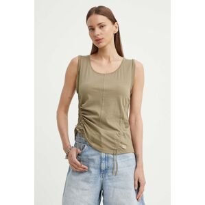 Bavlnené tričko G-Star Raw dámske, zelená farba, D24660-4107