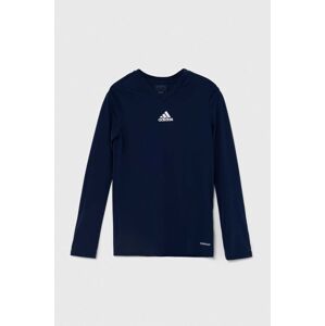 Detské tričko s dlhým rukávom adidas Performance TEAM BASE TEE tmavomodrá farba, s potlačou, GN5712