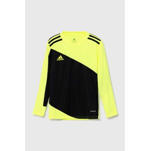 Detské tričko s dlhým rukávom adidas Performance SQUAD GK21SYY žltá farba, vzorované, GN5794