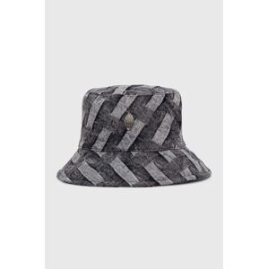 Bavlnený klobúk Kurt Geiger London KENSINGTON BUCKET HAT čierna farba, bavlnený, 9014502669