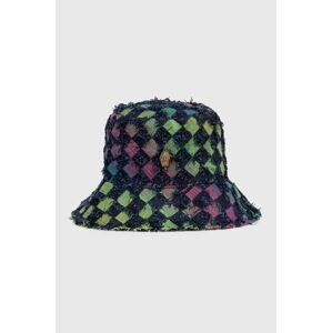 Bavlnený klobúk Kurt Geiger London KENSINGTON BUCKET HAT tmavomodrá farba, bavlnený, 9014589669