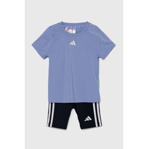 Detská súprava adidas JG TR-ES 3S TSE fialová farba, IW3313