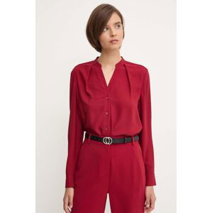 Košeľa Calvin Klein dámska, bordová farba, regular, K20K207167