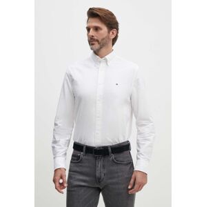 Bavlnená košeľa Tommy Hilfiger pánska, biela farba, regular, s golierom button-down, MW0MW35774