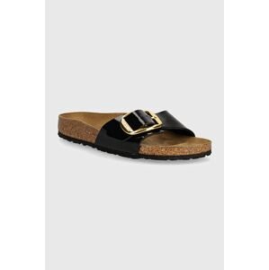 Šľapky Birkenstock Madrid Big Buckle dámske, čierna farba, 1027785