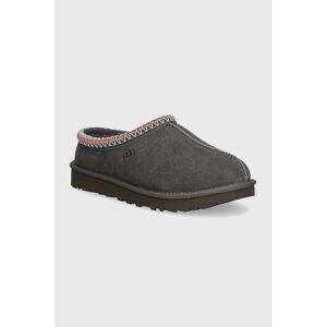 Semišové papuče UGG Tasman šedá farba, 5955-DGRY