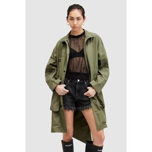 Bavlnená parka AllSaints MILLA PARKA zelená farba, prechodný, W002OA