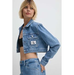 Rifľová bunda Calvin Klein Jeans dámska, prechodná, J20J220658