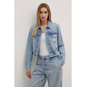 Rifľová bunda Calvin Klein Jeans dámska, prechodná, J20J223669